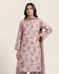 Premium Embroidered Printed Lawn 3-Piece Suit for Women – Soft Summer Lawn Shirt with Chiffon Dupatta and Matching Trouser | Semi-Formal Ladies Outfit